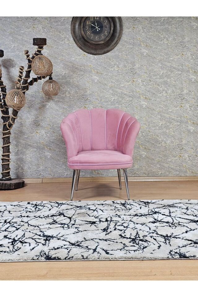 Tekli Papatya Çay Seti Koltuk Krom Sivriltme Ayak, Balkon, Salon, Ofis, Koltuk Takımı, Tekli Berjer