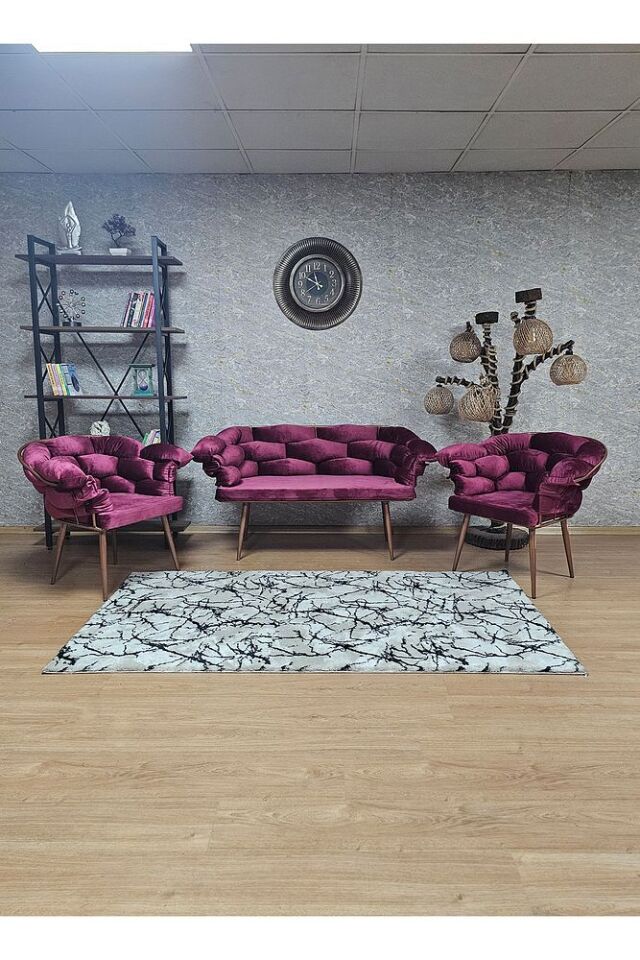 Bakır Boyalı - Bordo Döşeme | Balon Çay Seti | Balkon Koltuk | Berjer | Balkon Çay Seti