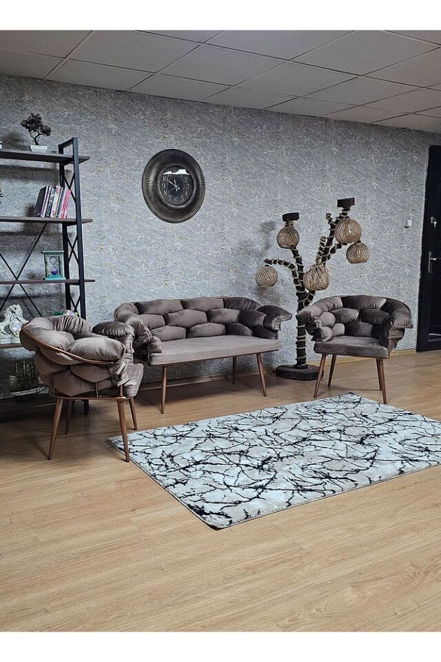 Bakır Boyalı - Kahverengi Döşeme | Balon Çay Seti | Balkon Koltuk | Berjer | Balkon Çay Seti