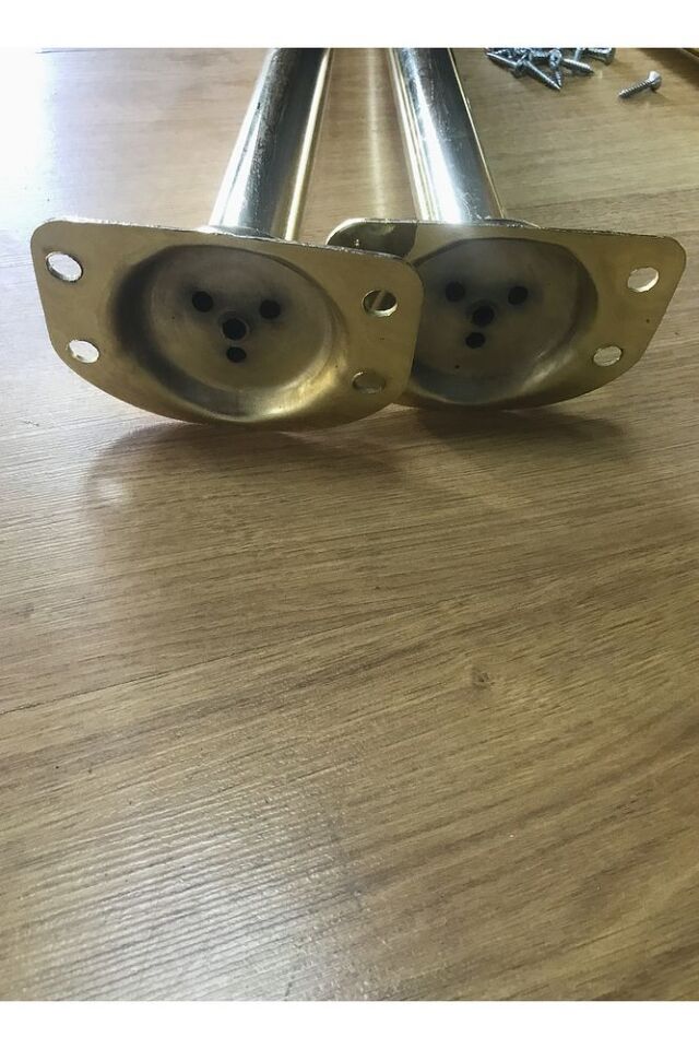 50 cm Metal Sivriltme Sehpa Ayak Gold - Krom - Siyah Boyalı - Masa Ayak - Sehpa Ayak - Demonte Ayak
