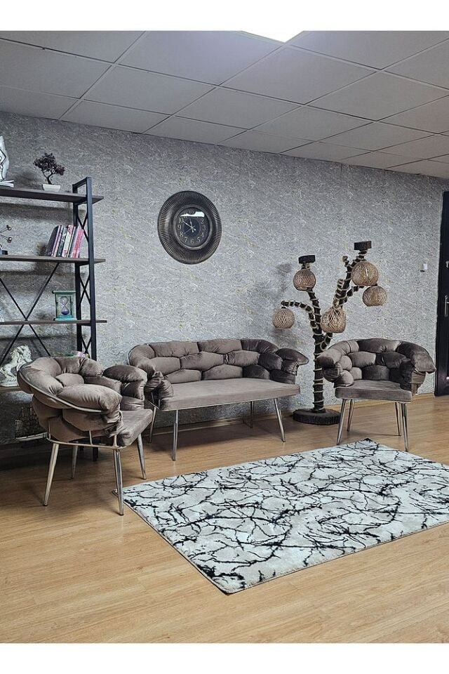 Krom Kaplama - Kahverengi Döşeme | Balon Çay Seti | Balkon Koltuk | Berjer | Balkon Çay Seti
